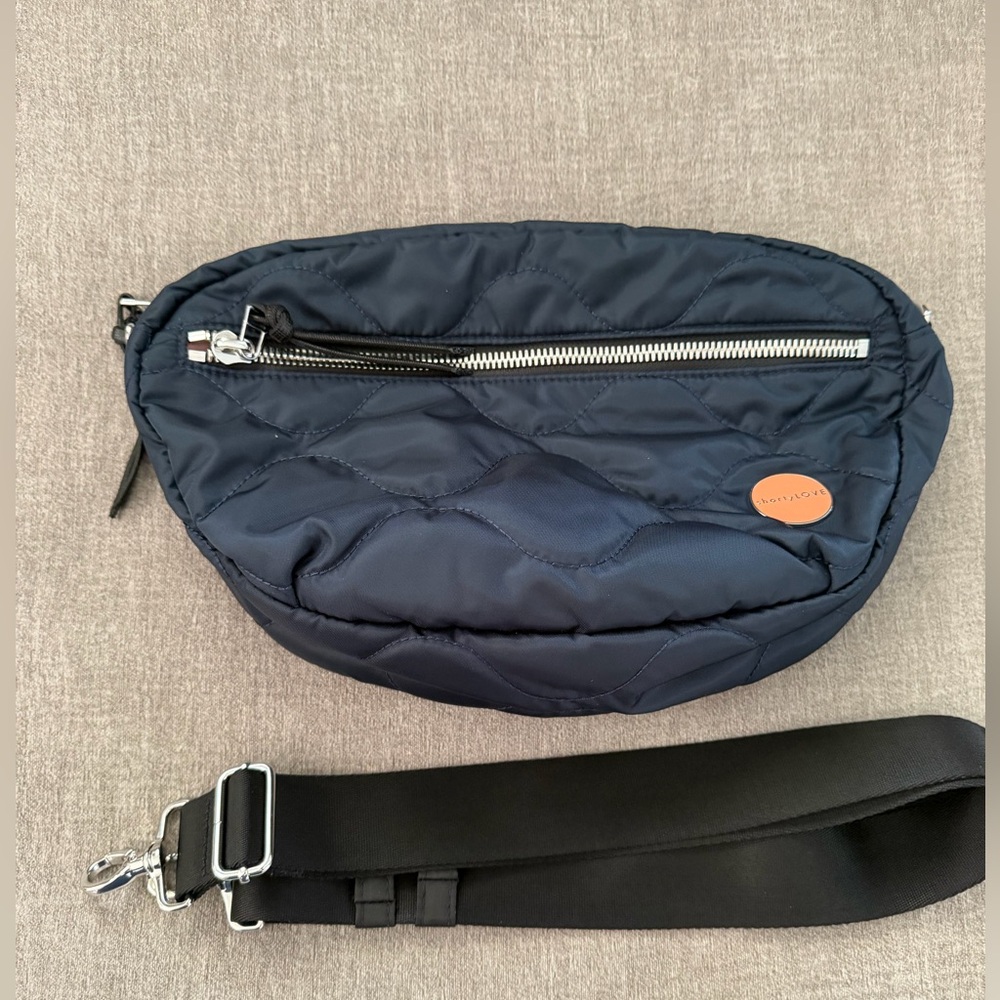 ShortyLove “Cruiser” Medium Quilted Crossbody in color “Midnight”